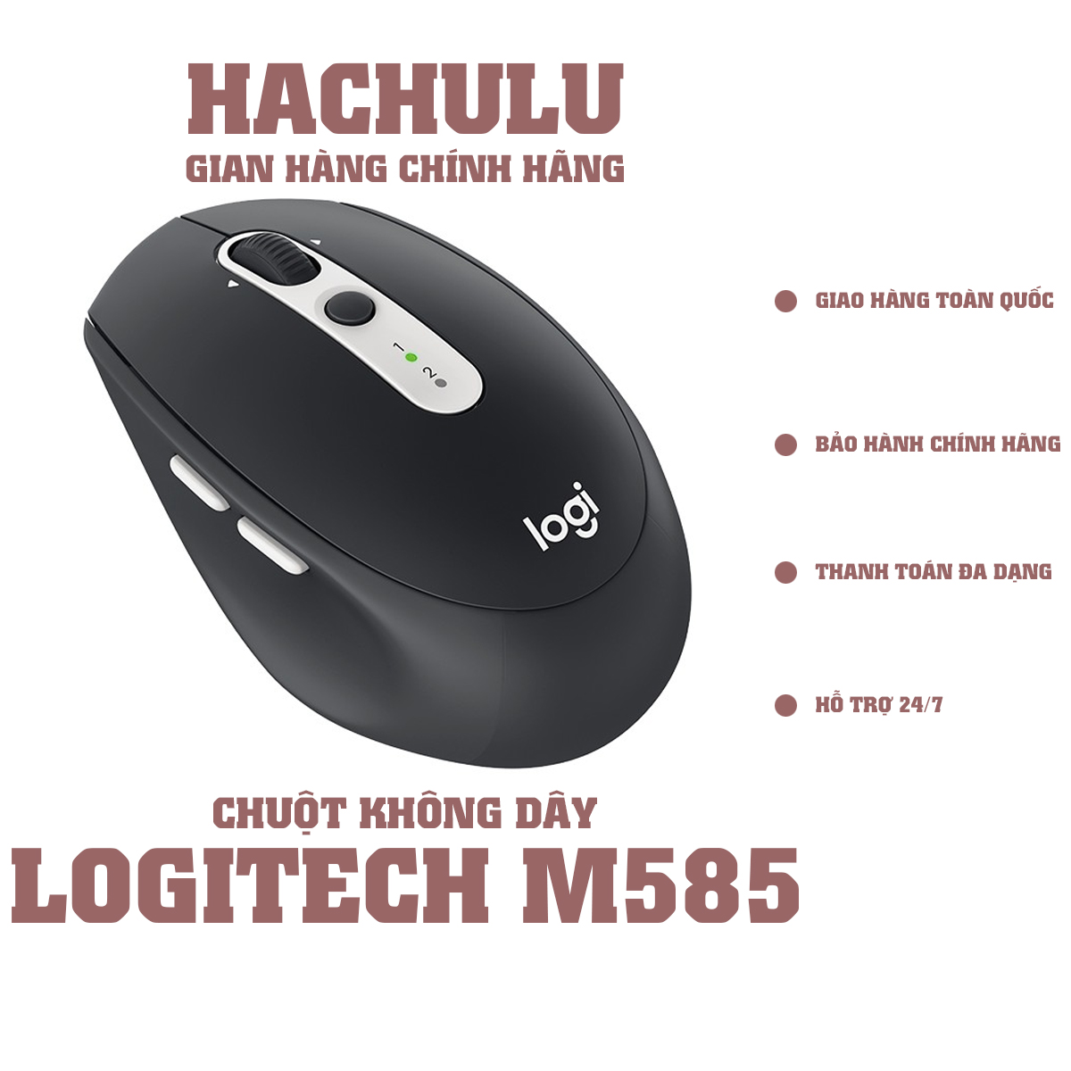 Chuột không dây Bluetooth Logitech M585 Multi Device-Wireless, Bluetooth