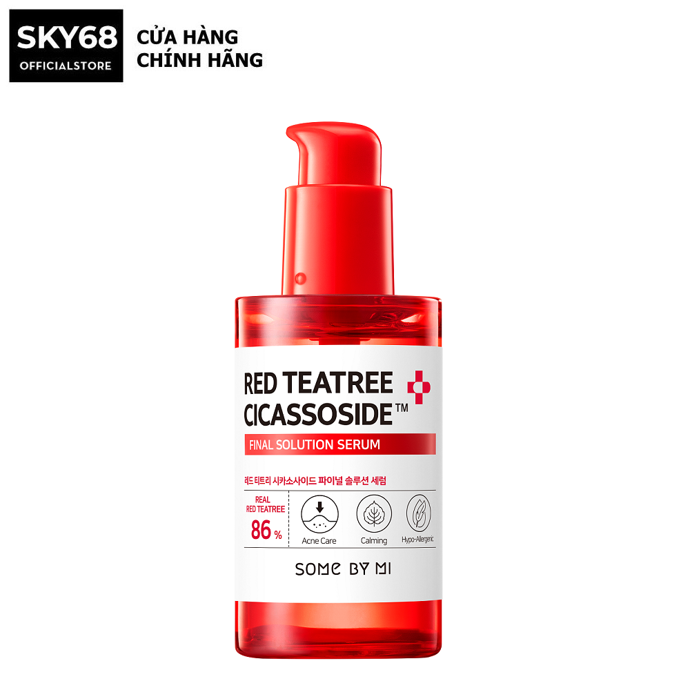 Tinh Chất Làm Dịu Da Mụn, Nhạy Cảm Chiết Xuất Tràm Trà Đỏ Some By Mi Red Teatree Cicassoside Final Solution Serum 50ml