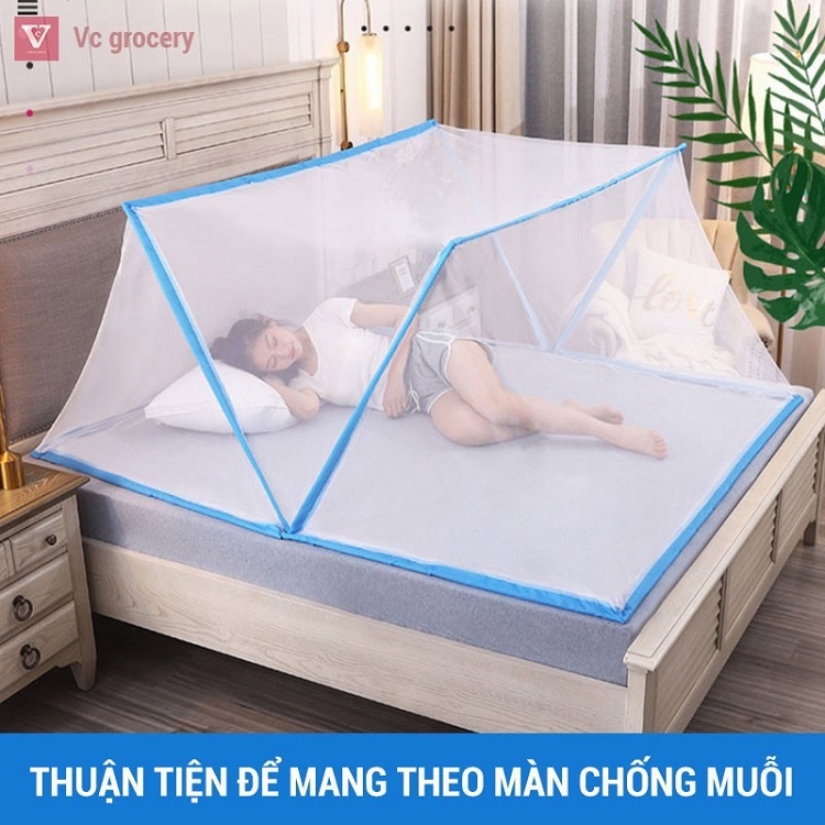 Màn chụp tự động chống muỗi 1m2x2m hiệu quả, mang lại giấc ngủ an toàn và êm ái