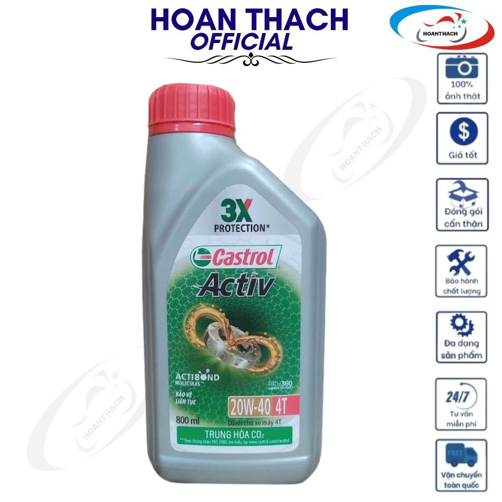 Dầu nhớt xe số castrol activ 20w40 4 thì cao cấp mbk