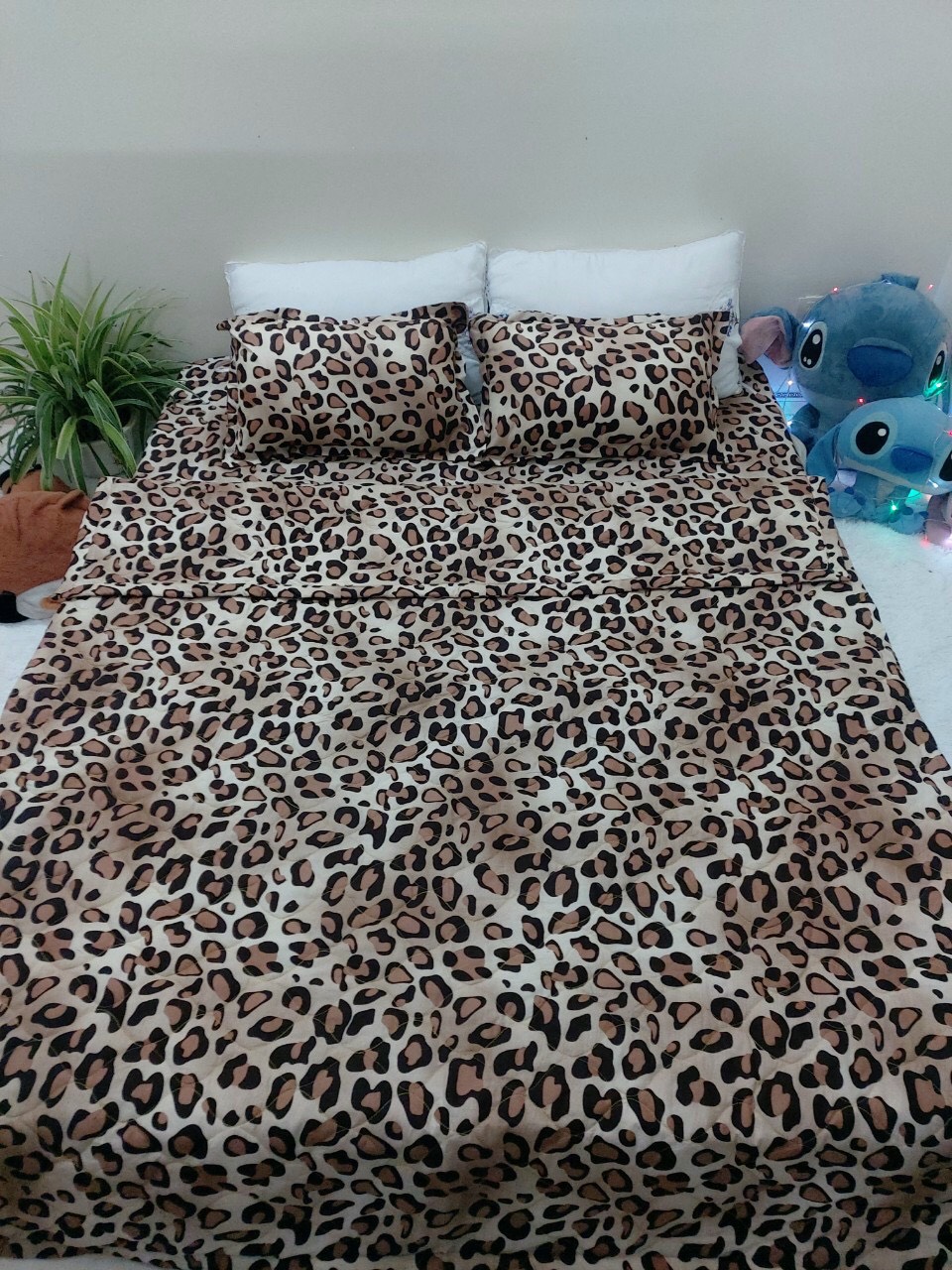 Bộ Chăn Ga Gối Cotton Poly - Báo Nâu , Chất Liệu Bền Đẹp Nhiều Kích Thước , CA Bedding - Decor