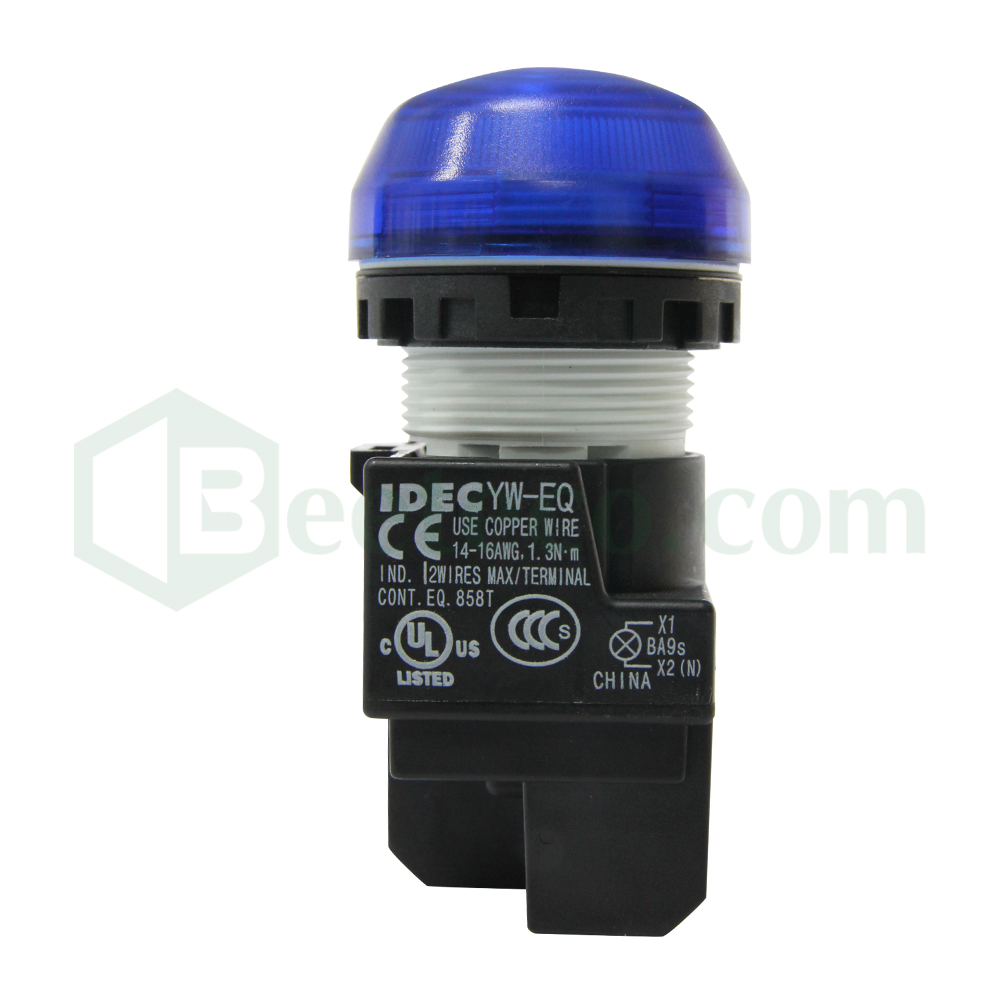 YW1P-2EQM3 : Đèn báo Idec phi 22, loại vòm, 220V AC/DC