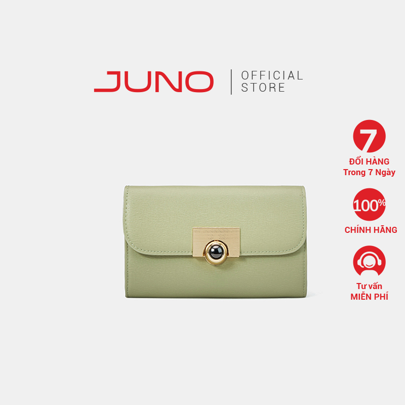 Ví nữ thời trang juno có dây đeo khoá trang trí vi201