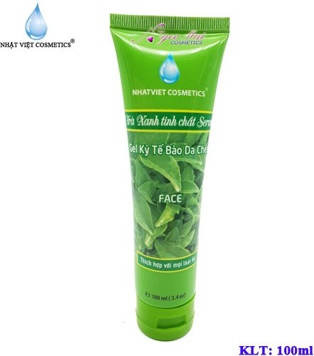 Gel tẩy kỳ tế bào chết dành cho da mặt Trà xanh tinh chất Serum NHẬT VIỆT COSMETICS 100ml