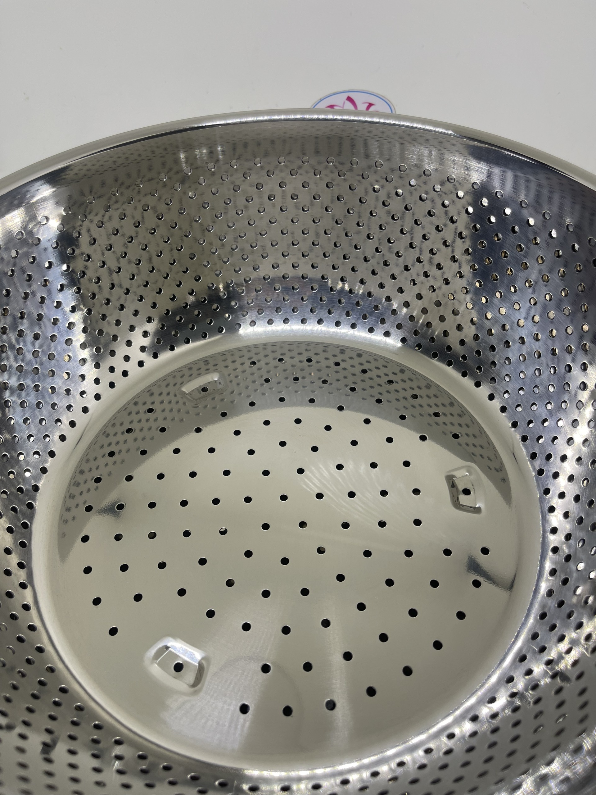 Bộ thau rổ inox 304 I've cao cấp của Đức bóng sáng 2 mặt sang trọng, rây gạo đựng rau củ quả vệ sinh