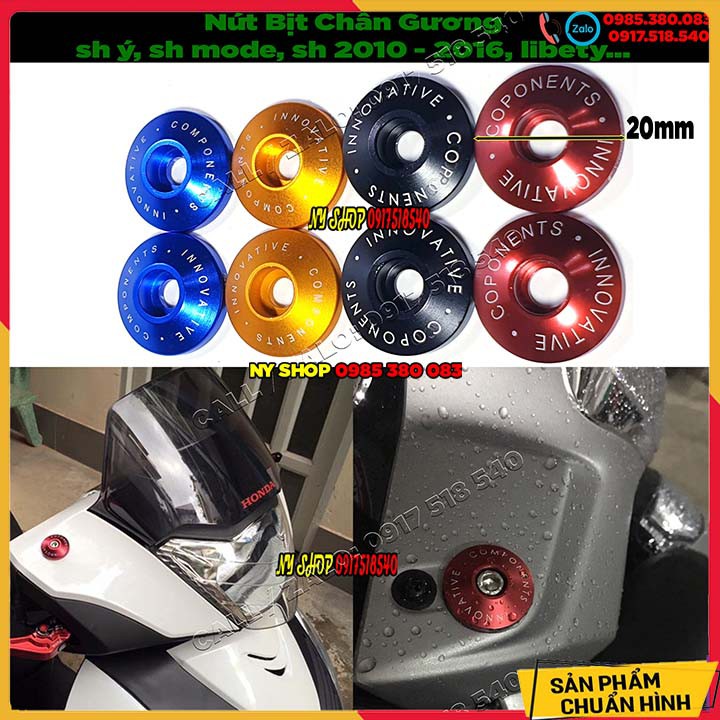 ??NÚT BỊT CHÂN GƯƠNG INOVA LOẠI NHỎ CHO CÁC XE GA NHƯ SH MODE SH 2010 - 2016SH Ý LIBETY.??