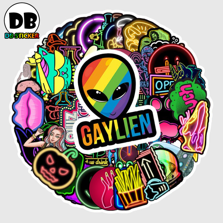 [Set 53 Hình] Sticker cute dán trang trí laptop, mũ bảo hiểm phong cách đường phố - DB.002