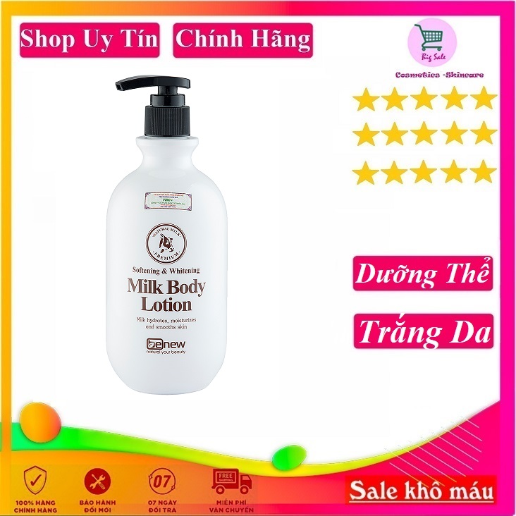 Sữa dưỡng thể hàn quốc benew tinh chất sữa dưỡng mềm mịn, nuôi dưỡng da trắng sáng 450ml- Hàng chính hãng