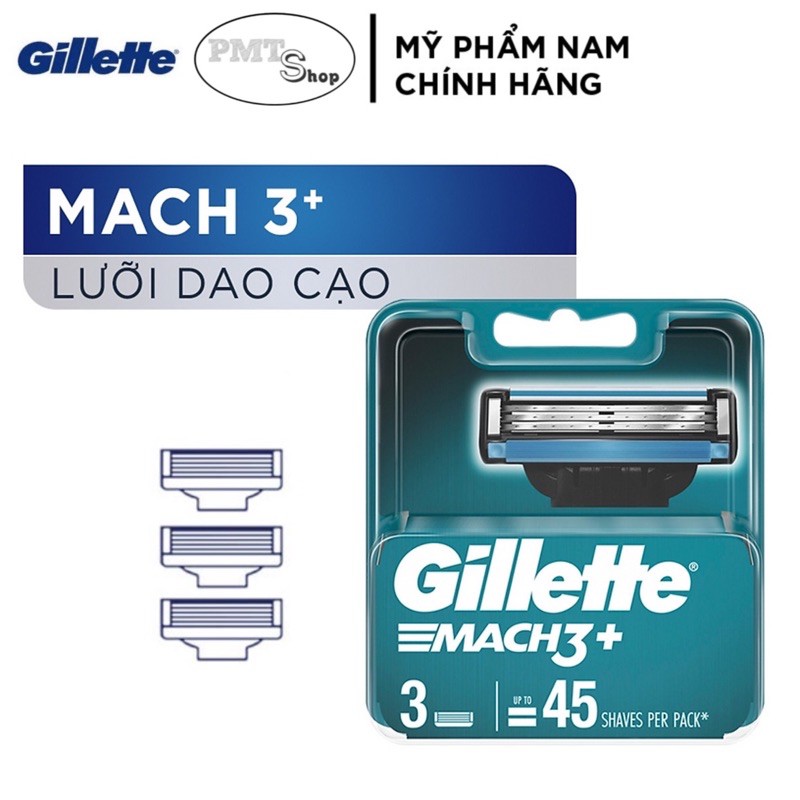 Vỉ 03 lưỡi dao cạo râu Gillette Mach 3
