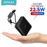 Sạc dự phòng Kuulaa 10000mAh/20000mAh 22.5W Power Bank with Màn Hình Built in Cáp Type C dành Cho iPhone 16 Pro Max Samsung Xiaomi Huawei Realme