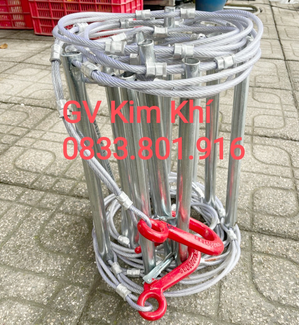 Thang dây 3m, Thang dây thoát hiểm, hỏa hạn, Thang dây cáp bọc nhựa chống cháy, chống rỉ, móc to, chịu lực cao, giá tốt, PCCC,