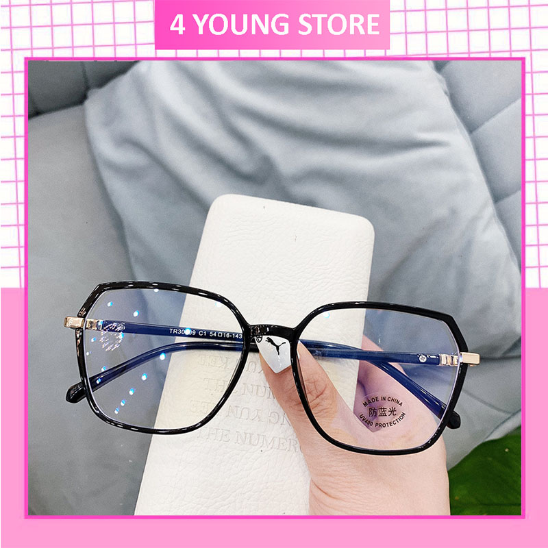 Kính cận thời trang mắt đa giác trẻ trung cá tính thay được tròng cận bảo hành 12 tháng lỗi 1 đổi 1 - Kính gọng cận Unisex 4 Young Store 015