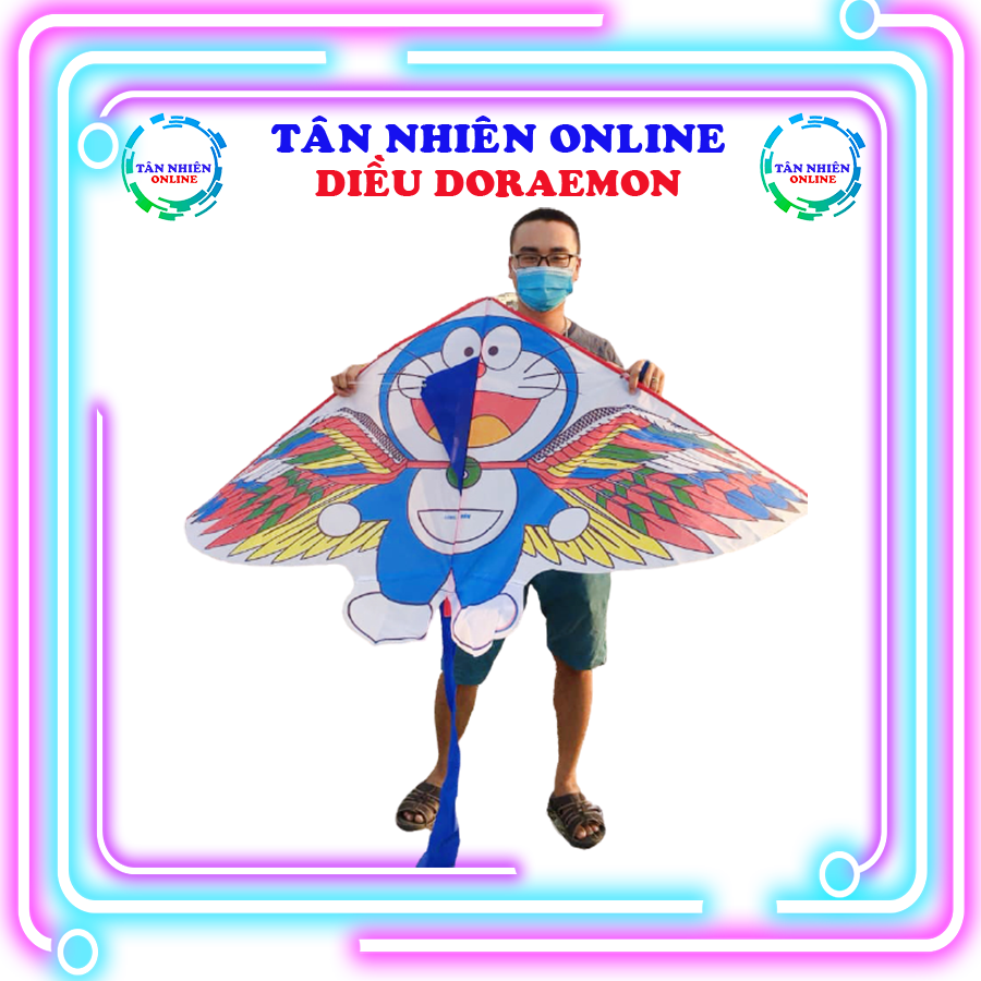 Diều Doraemon Đại, Doraemon TRUNG tặng dây thả diều chất lượng cao, mua về thả ngay, tiện lợi cho mọi lứa tuổi
