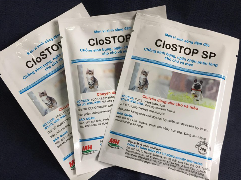 Men phân lỏng ỉa chảy tiêu hóa vi sinh sống đậm đặc clostop sp 20g.