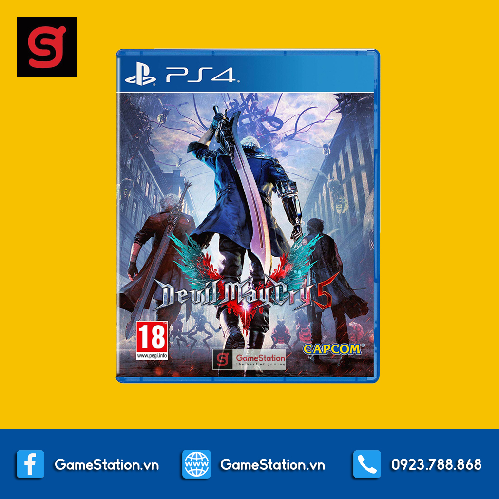 Đĩa Game PS4: Devil May Cry 5 - hệ EU