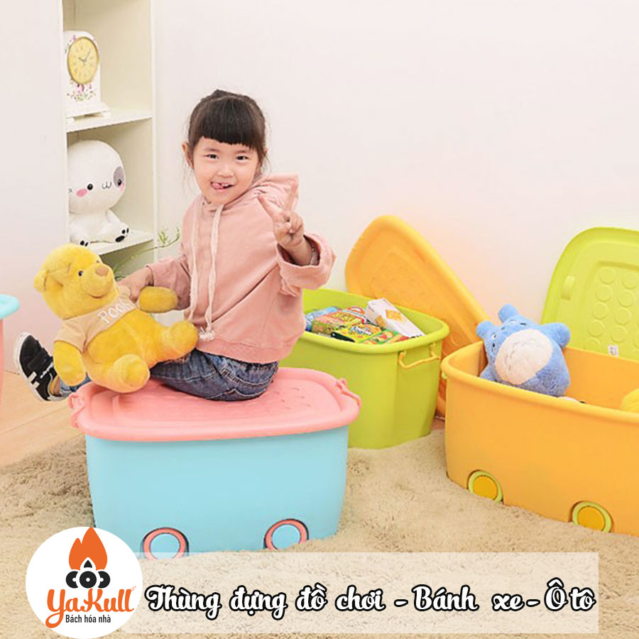 Thùng ô tô đựng đồ chơi có bánh xe | loại to |