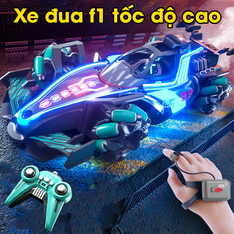 F1 Remote Control Car with Led Lights & Mist Spray, High Speed, Music - Racing Car Model Toy for Children 3 Years Old and up