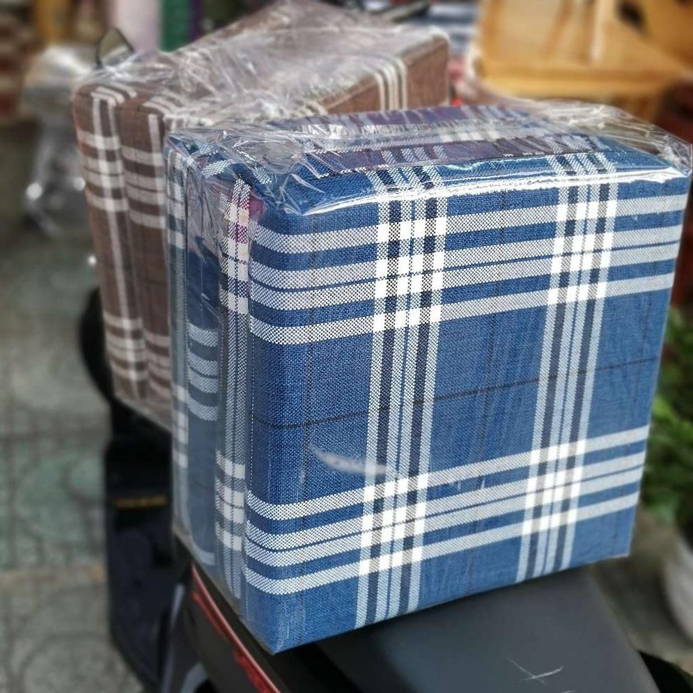 Nệm ngồi bệt NoithatKTP vải bố carô cao cấp dày 5cm