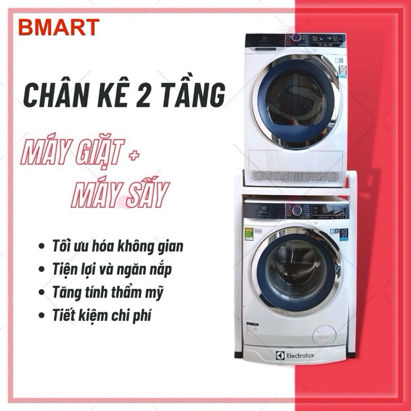 Kệ máy giặt máy sấy 2 tầng chịu tải đến 300KG