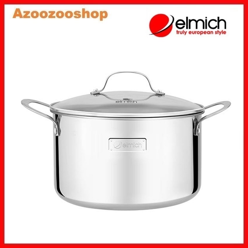 Nồi inox cao cấp 3 lớp đáy liền elmich tri-max 16cm đến 28cm - bảo hành chính hãng