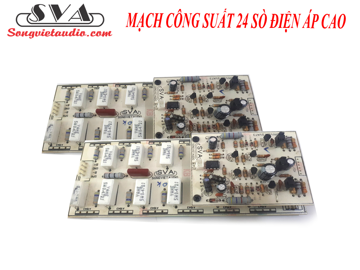 MẠCH CÔNG SUẤT 24 SÒ ĐIỆN ÁP CAO SỢI THỦY TINH DÙNG LẮP MAIN 2U (2 KÊNH) - 1 CẶP