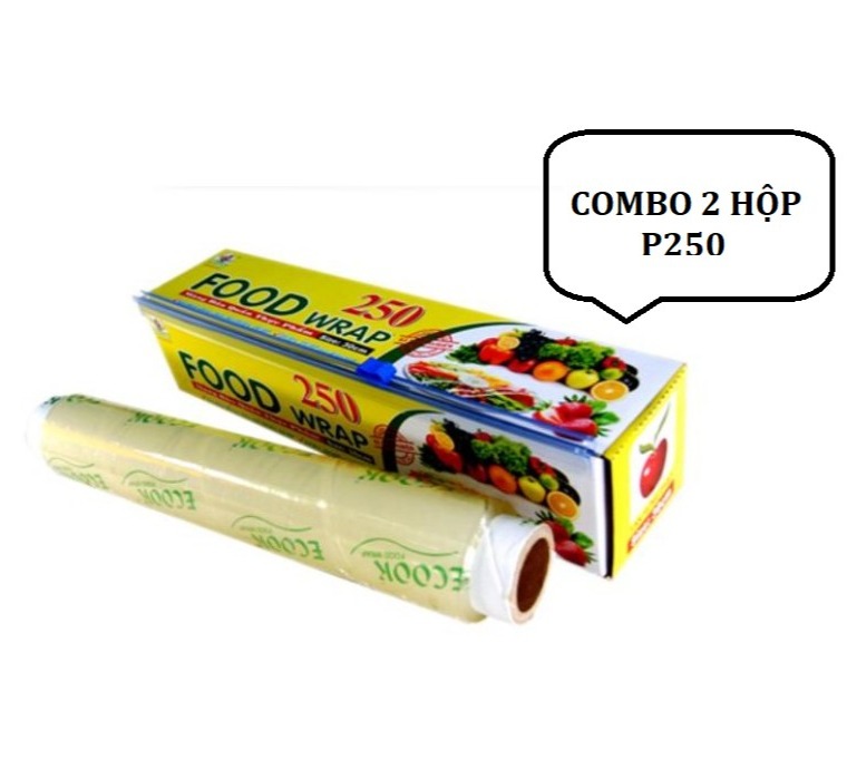 Combo 2 hộp màng bọc thực phẩm Ecook P250