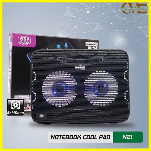 Đế quạt tản nhiệt laptop cooler n21 - quạt tản nhiệt máy tính pc led