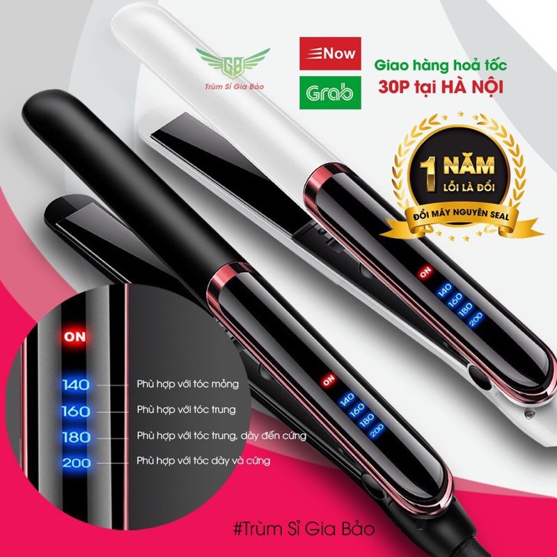 Máy làm tóc , máy là tóc , uốn duỗi kẹp tóc đa năng Hàn Quốc KOREMI , có nút điều chỉnh nhiệt độ bảo hành 12 tháng.