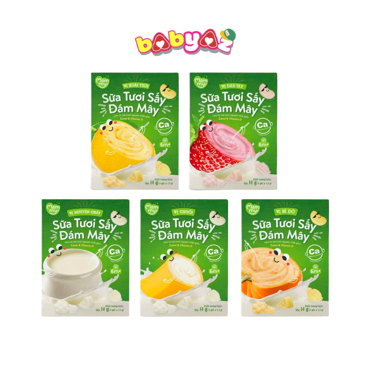 Sữa Tươi Sấy Khô Mămmy Sữa Tươi Đám Mây Làm Từ Sữa Tươi Nguyên Chất Giàu Canxi Vitamin Tăng Đề Kháng