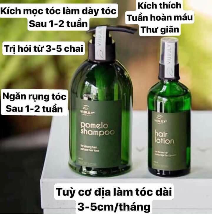 Combo gội + tinh dầu bưởi thiên nhiên 280ml+100ml