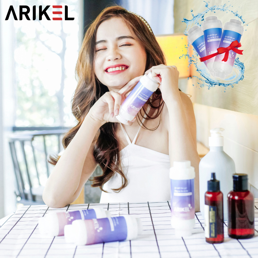 Combo 3 lõi lọc nước vòi sen Hàn Quốc/ Gắn Lắp Tại Vòi Sen Arikel Shower Filter | Làm Sạch Nước Máy | Tắm | Phù Hợp 100% Vòi Sen Tắm | Dưỡng Da