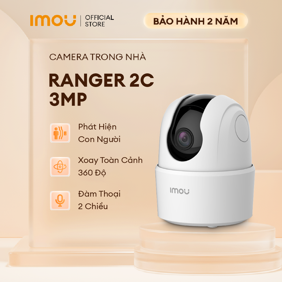 Camera Wifi trong nhà Imou Ranger 2C 3MP I IPC-TA32CP I Đàm thoại hai chiều I Xoay 360