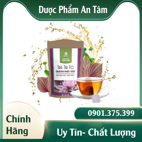 Trà Tía Tô OKASHI Nhật Bản Hỗ trợ bệnh Gút Giảm chỉ số acid uric Giảm đau xương khớp Thảo mộc tự nhiên Bịch 60 túi lọc