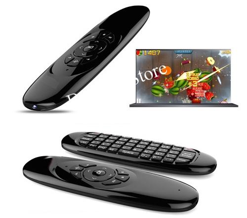 Bàn phím mini kiêm chuột bay C120 | Air mouse C120 hổ trợ mic nói pin sạc