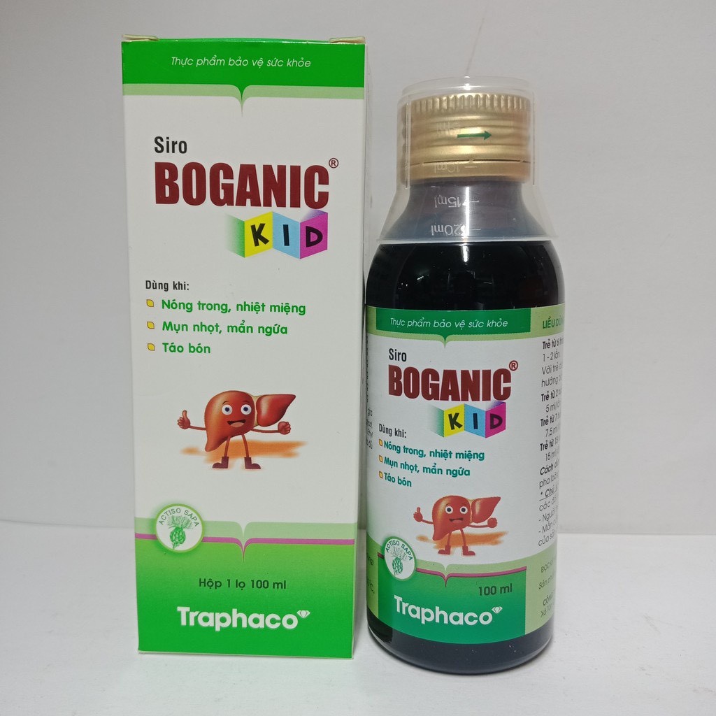Giải độc, mát gan cho trẻ siro Boganic Kid chai 100ml