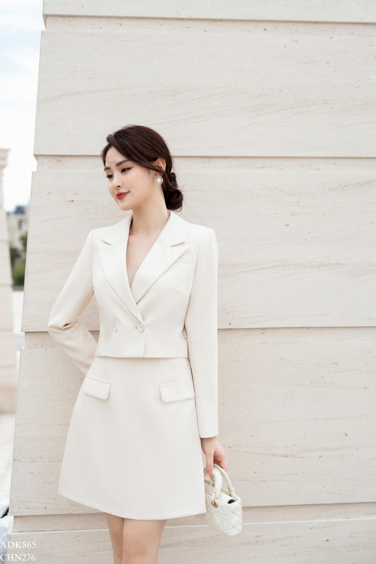 Chân váy cạp liền 2 nắp túi dáng a tiinstore chn276