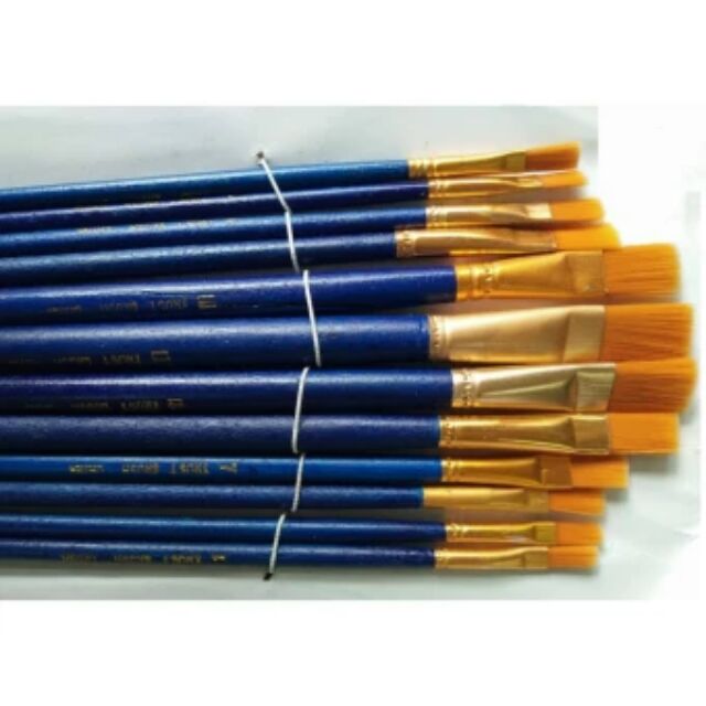 Bộ Cọ Vẽ/ Bút Lông/ Chổi Vẽ Lông Vàng 12 Chiếc