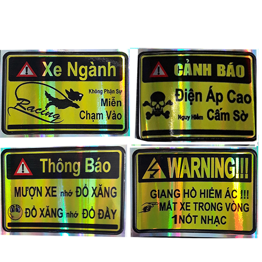 Tem logo 4 miếng Mượn XE tem dán xe máy, xe đạp điện x men, xe máy điện, ba lô, túi đeo, bàn học, tem dán 7 màu dành cho hội yêu xe, thích chế xe Zjnmart