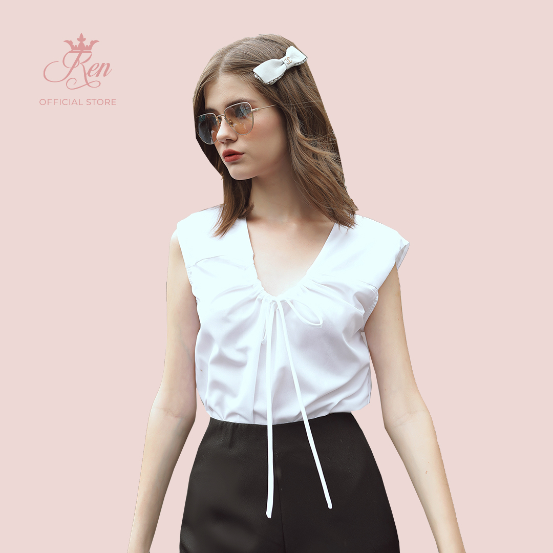 Ren by tee - áo cổ rút dây không tay
