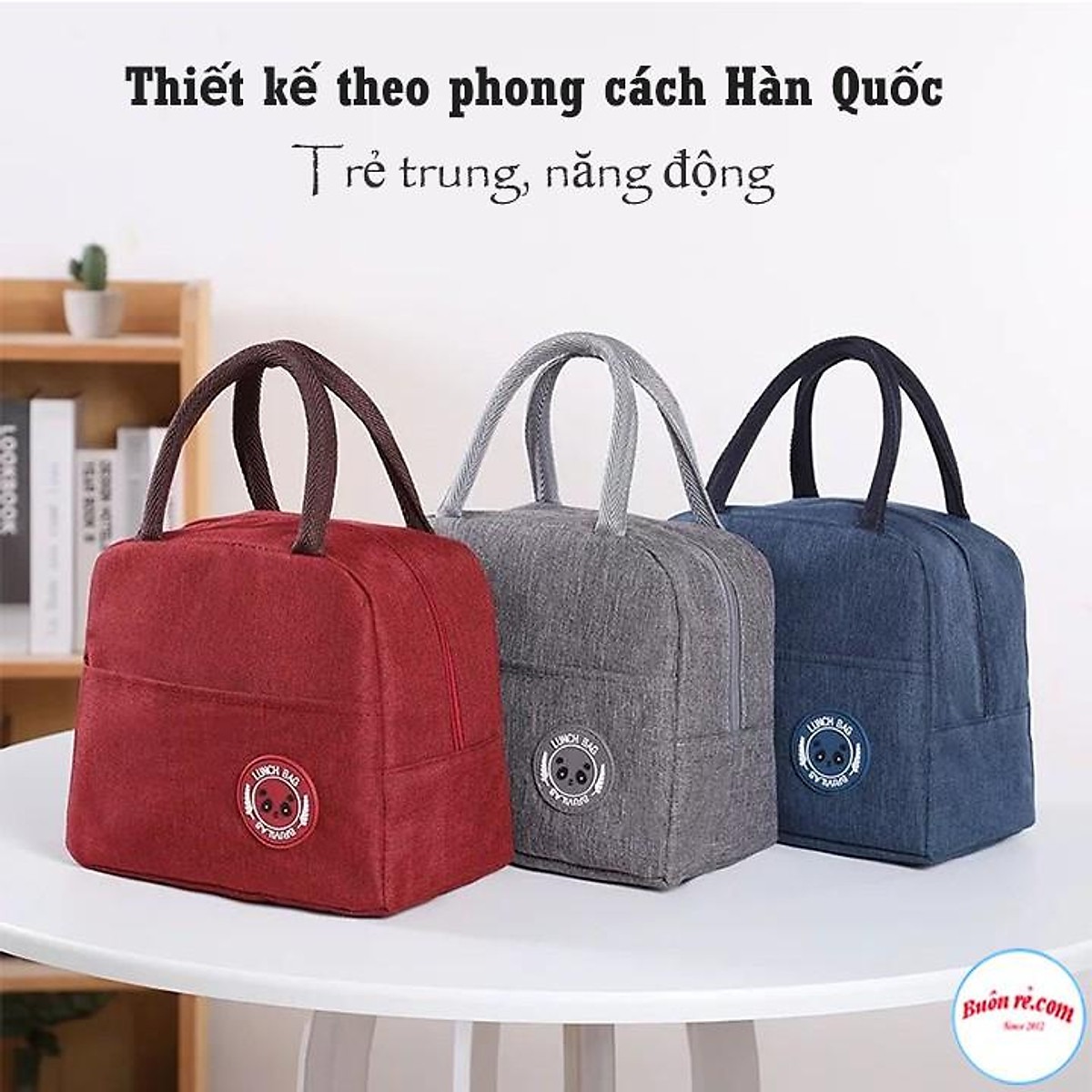 Túi đựng cơm giữ nhiệt văn phòng cỡ lớn chống thấm nước