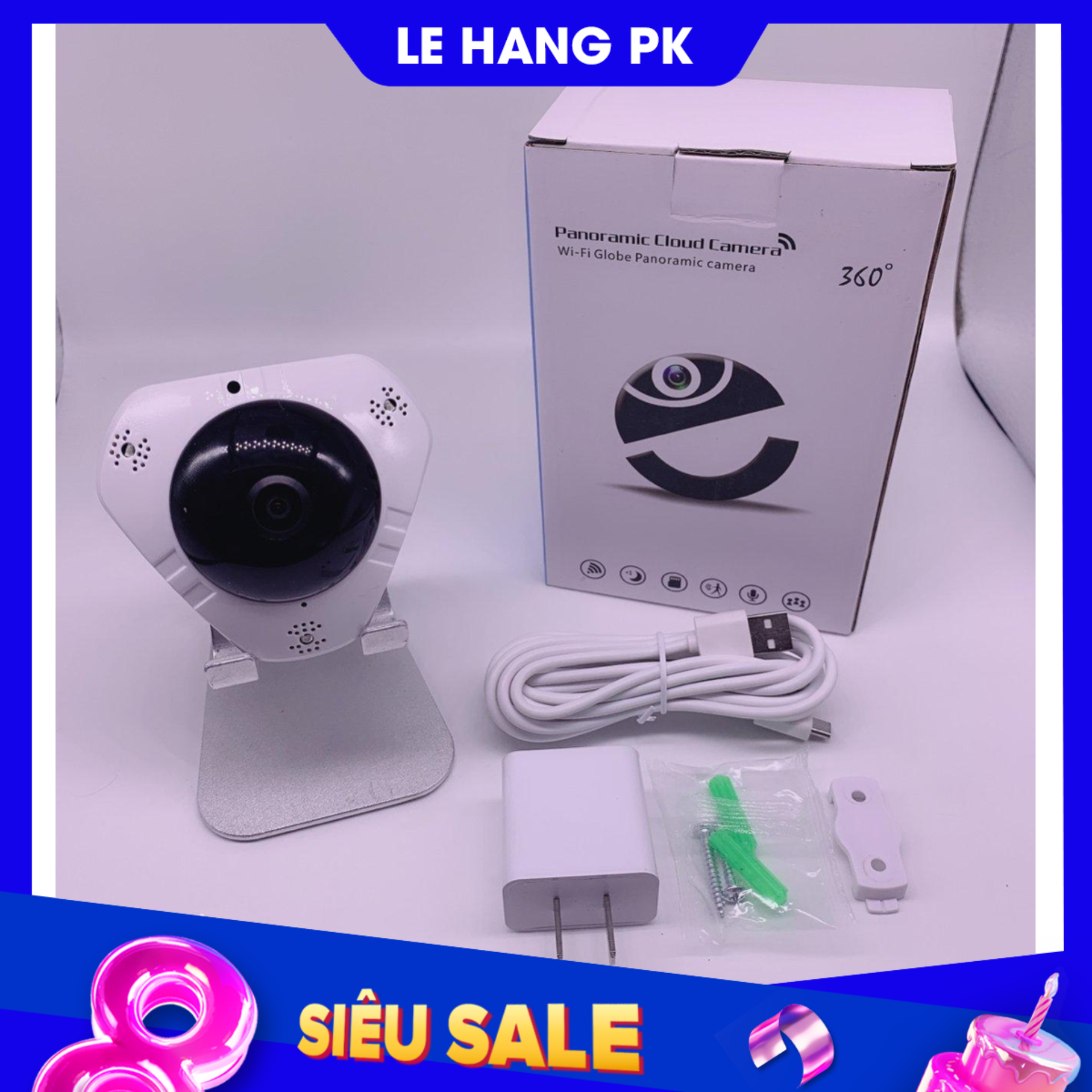 Camera wifi yoosee giám sát mini ốp trần, tường vr360