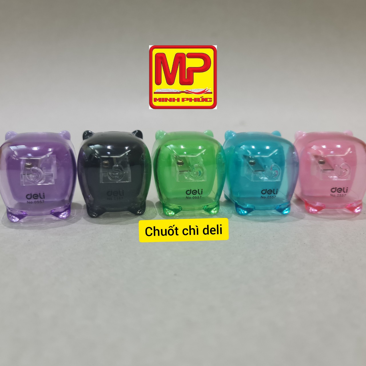 Chuốt Chì Gọt Chì Deli Hình Con Heo 0557, Đủ Màu Sắc, Dành Cho Văn Phòng Học Sinh | VPP Minh Phúc