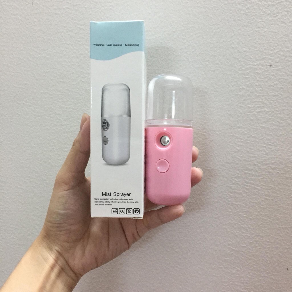 [HCM]MÁY PHUN SƯƠNG XÔNG HƠI MẶT NANO MINI CẦM TAY HỖ TRỢ DƯỠNG DA CẤP NƯỚC TỐI ĐA - XỊT KHOÁNG CẦM TAY CẤP ẨM ĐẸP DA HÀN QUỐC