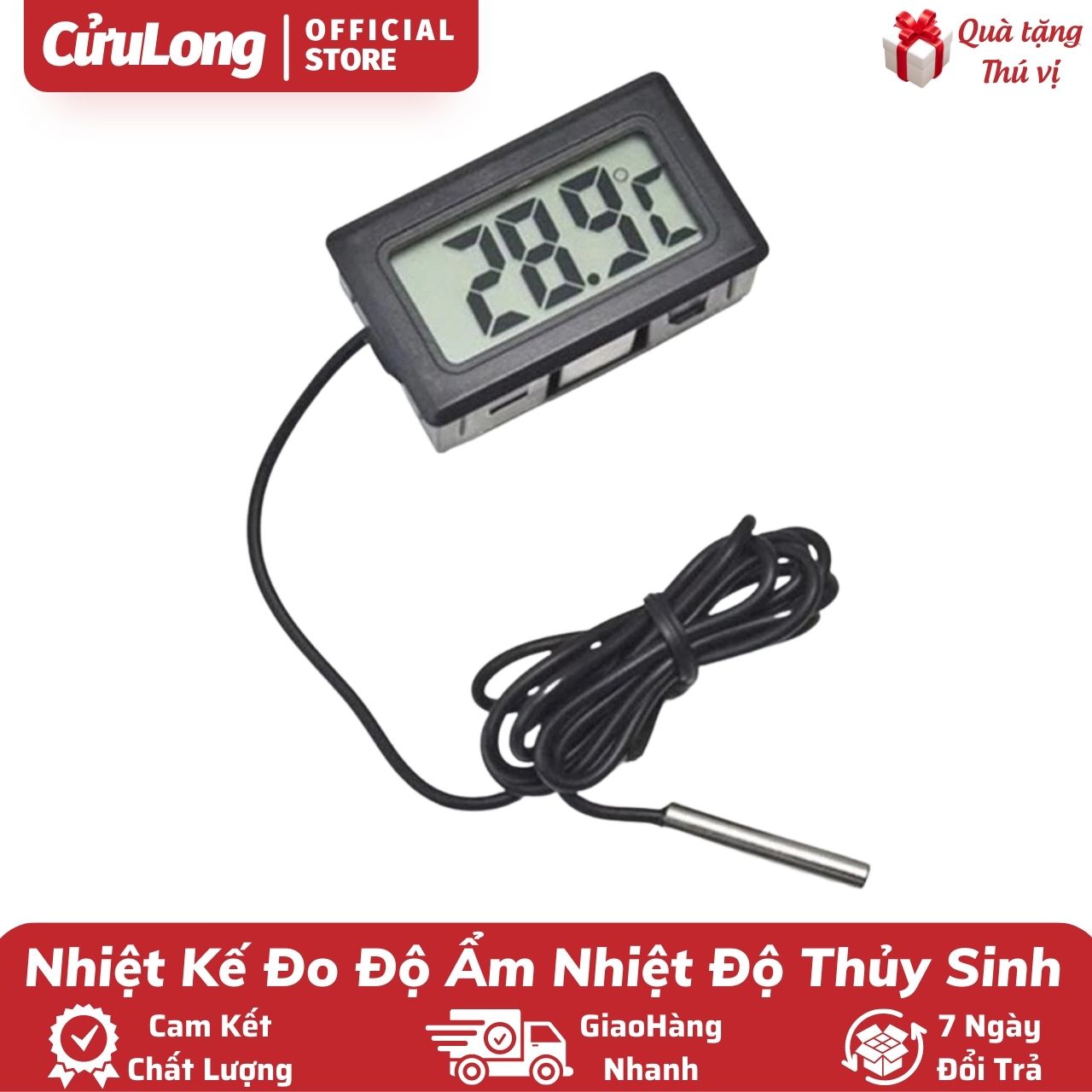 Nhiệt Kế Điện Tử Đo Nhiệt Độ Y10 đầu dò cảm biến, đo độ ẩm không khí nước sữa, dụng cụ đo nhiệt độ hồ thủy sinh bể cá