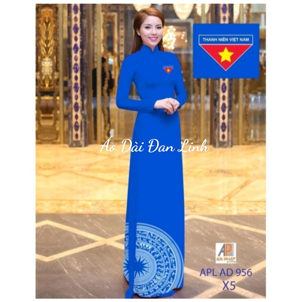 Áo dài đoàn, áo dài màu xanh tình nguyện - Áo Dài Đan Linh