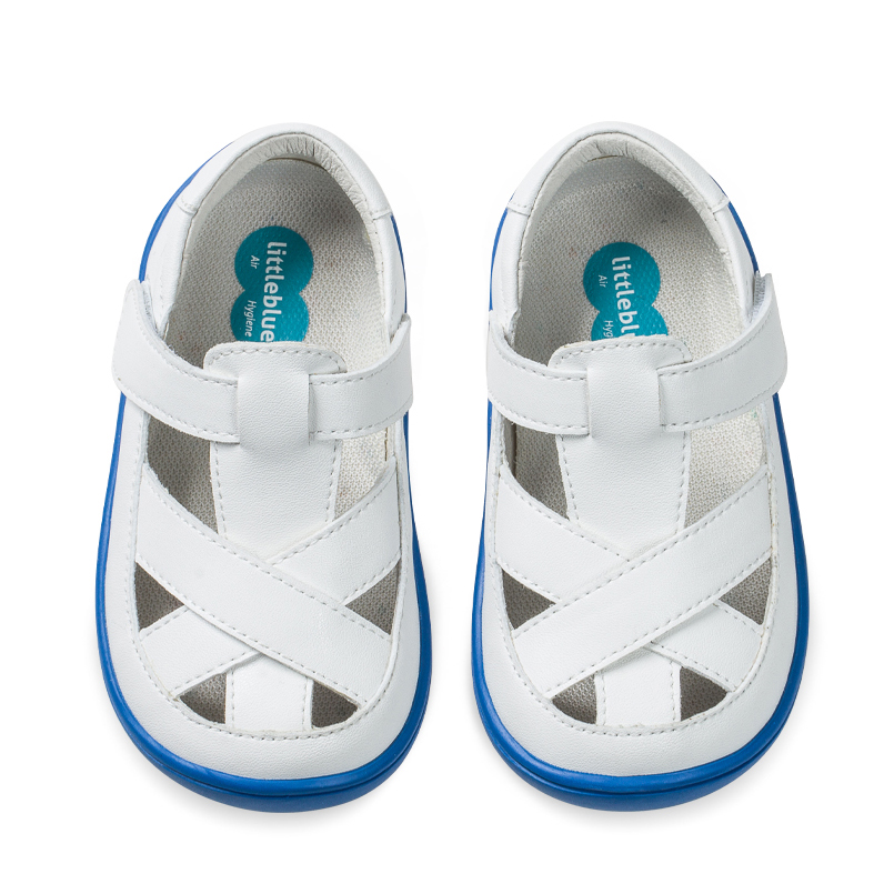 Sandal cho bé, sandal bé trai thương hiệu Littlebluelamb cho bé từ 1-2 tuổi chất liệu da bê cao cấp BB212062