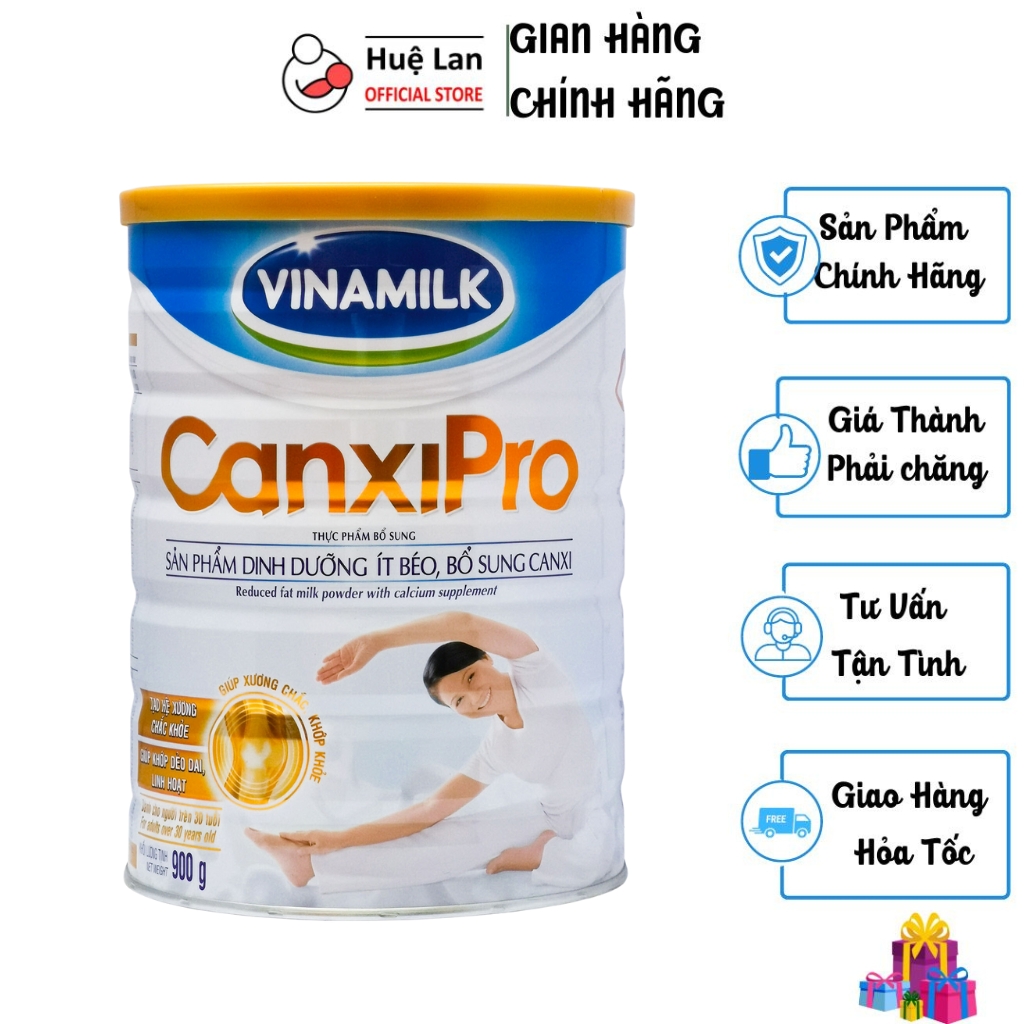 Sữa Bột Vinamilk Canxi Pro Hộp 900g - huelanofficial