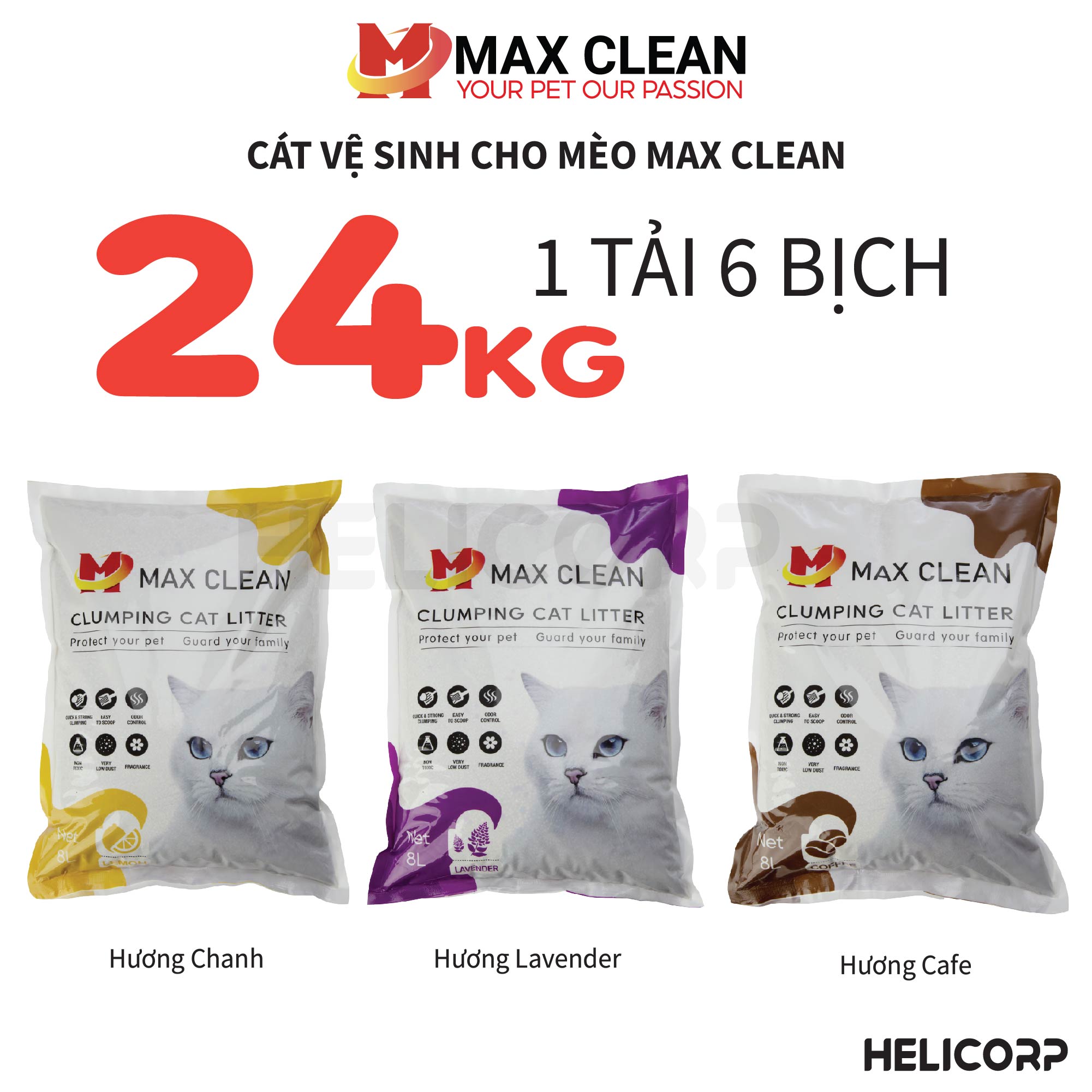 Cát mèo cát vệ sinh cho mèo max clean
