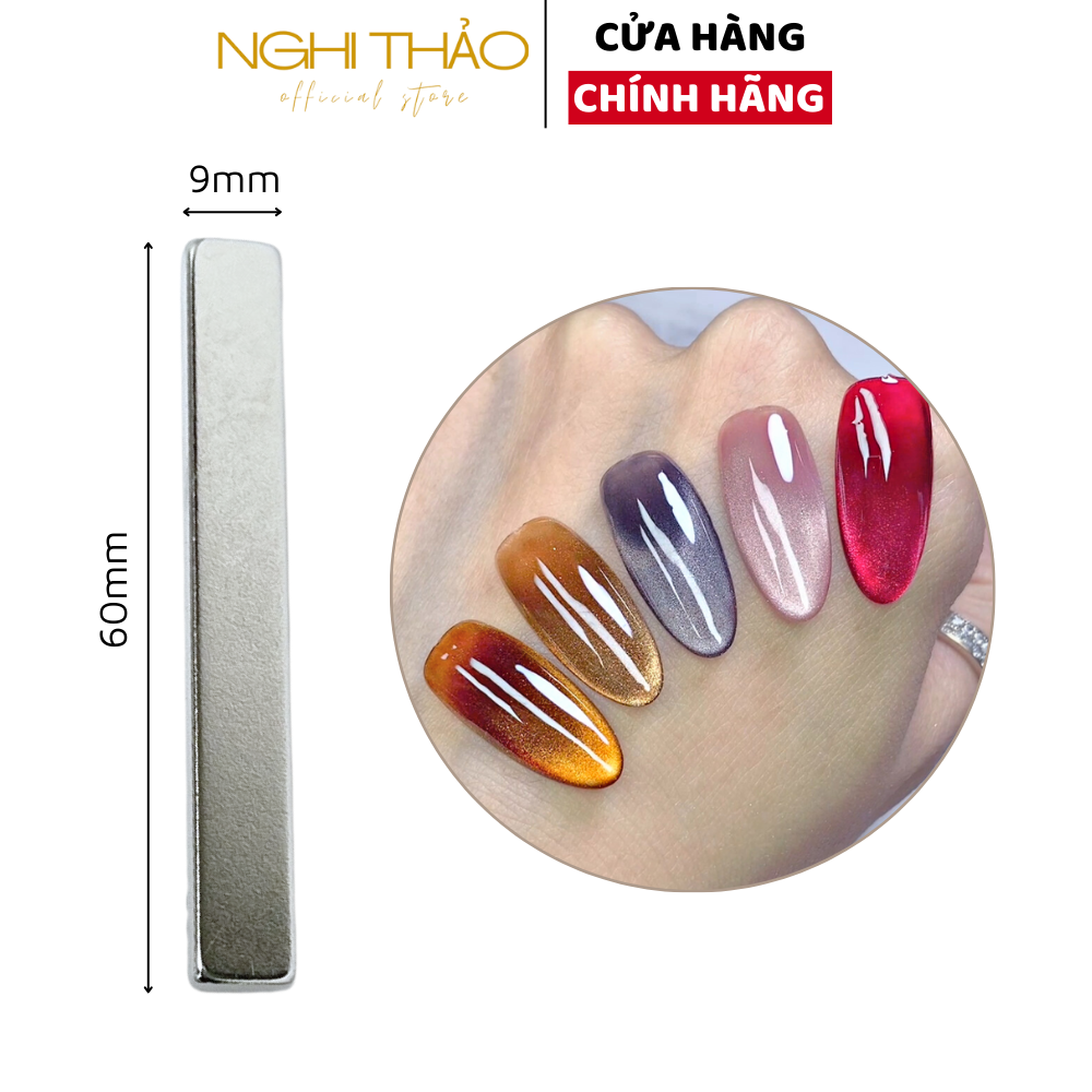 Thanh nam châm mắt mèo chữ nhật nail Nghi Thảo
