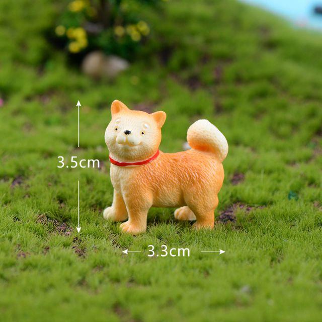 Tiểu Cảnh - Chú chó Shiba vàng làm tiểu cảnh/ charm slime /terrarium/ mô hình trang trí